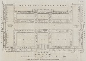 Plan of the Galleries of the International Exhibition Building by John Dower